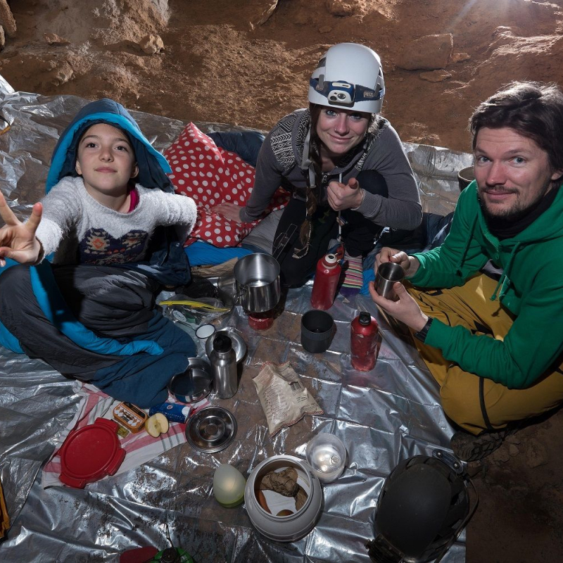 Caving bivouac - from 12 years old with the Caving Guides