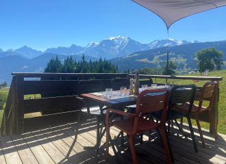 Terrasse vue Mont-Blanc