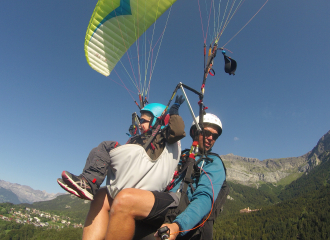 Vol en parapente marmotton