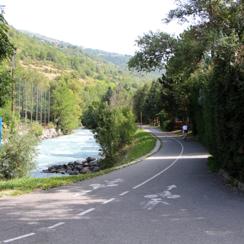 Départ de la piste cyclable