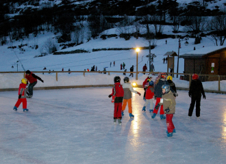 Natural ice rink of Bonneval sur arc in Haute Maurienne Vanoise