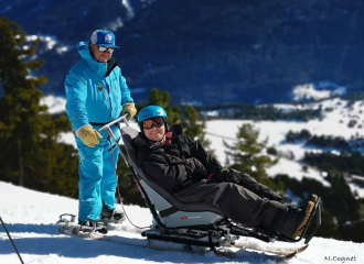 Tandem ski with 