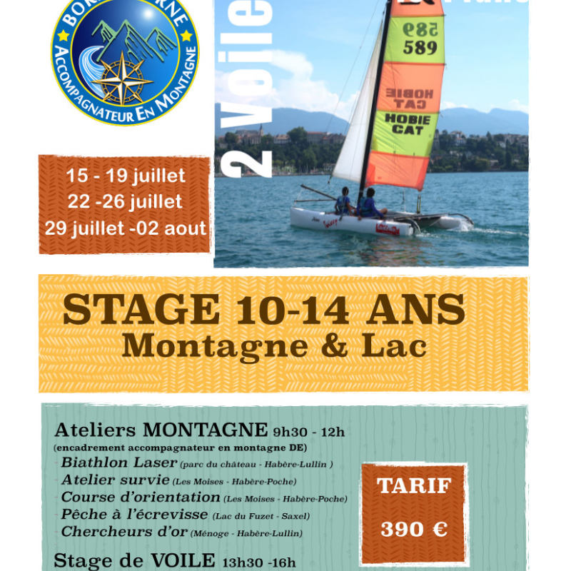 Stage Montagne & Lac pour les 10-14 ans