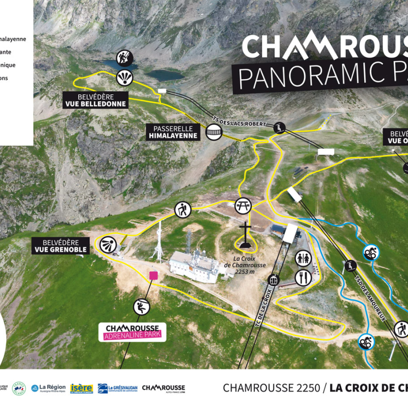 Panoramic Park Croix de Chamrousse summer map