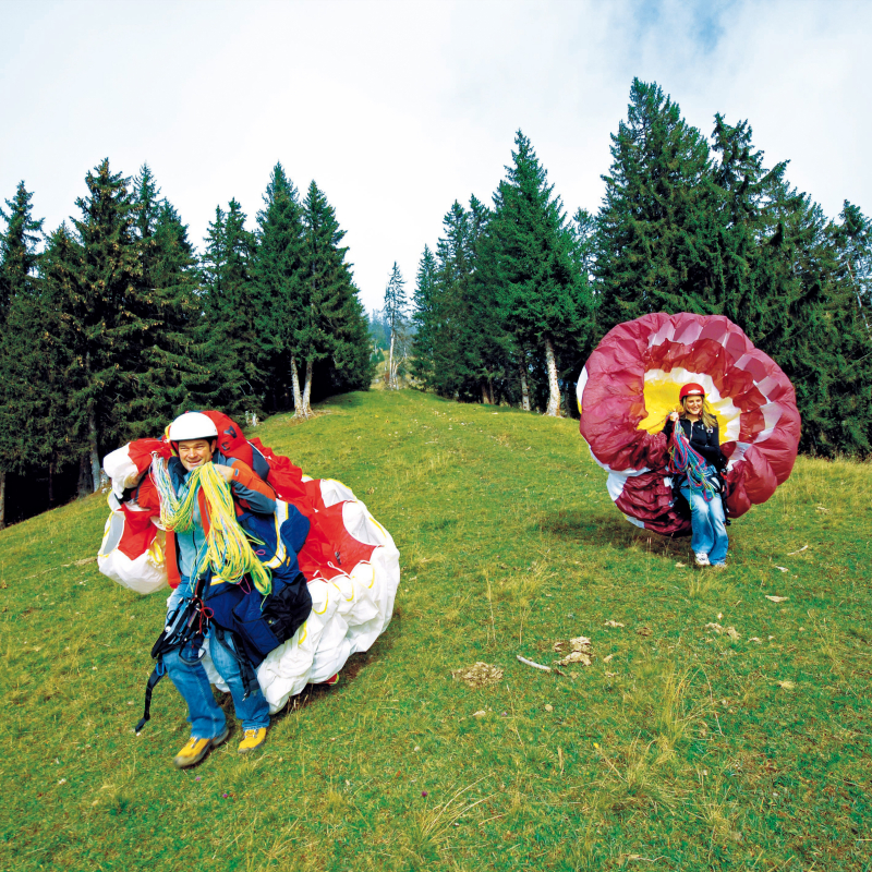 Décollage parapente