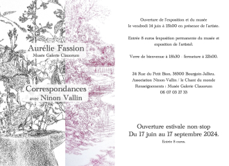 Exposition Correspondances avec Ninon Vallin, par Aurélie fassion