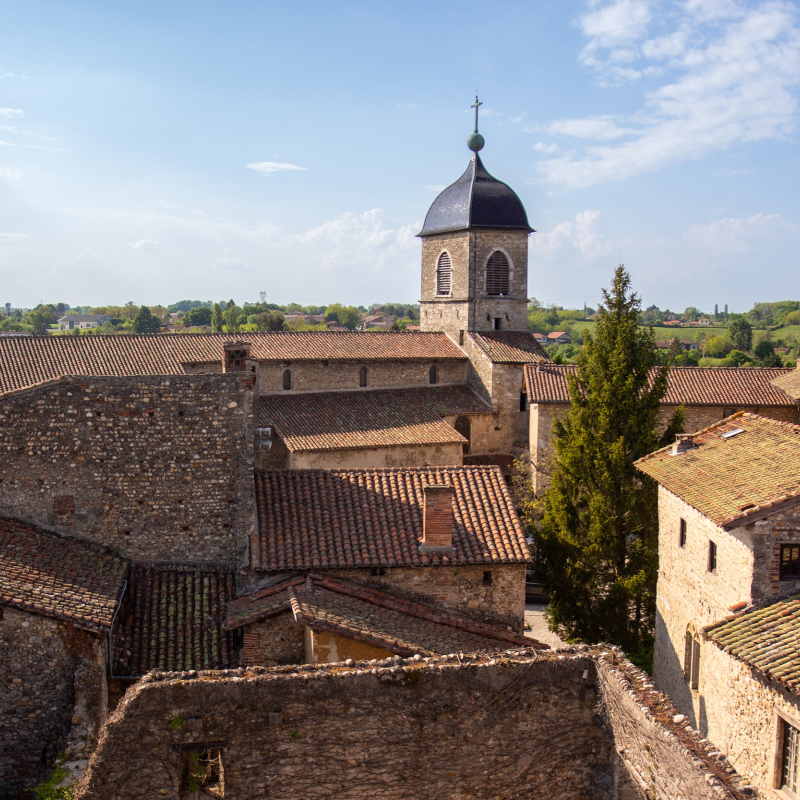 vue de Pérouges depuis la tour de guet