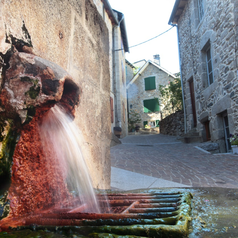 The hot water spring 