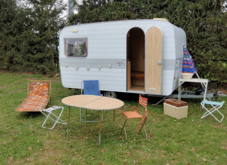 Caravane vintage - Camping de l'Eau Mère