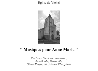 33eme semaine musicale du Lembron : concert hommage à Anne-Marie de Lavilléon