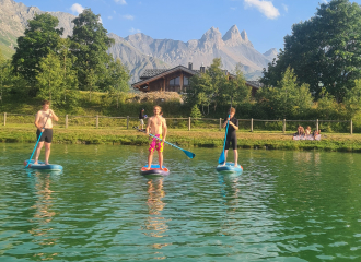 Inititation paddle sur le Plan d'eau du Mollard