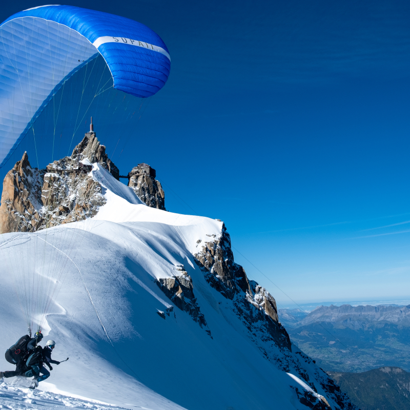 parapente aiguille du midi