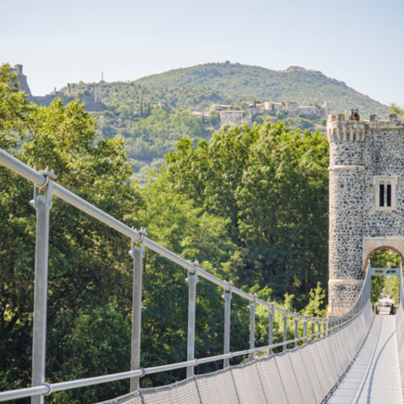 Visite de la passerelle himalayenne de Rochemaure et découverte de L'Antigaspillerie