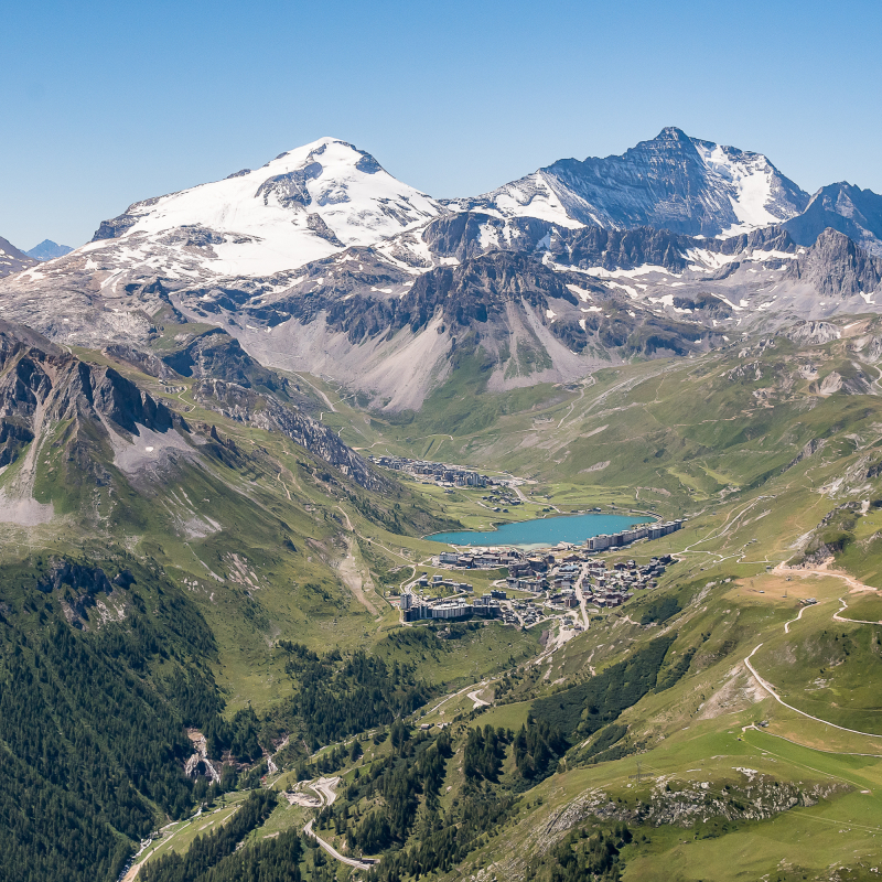 Vue générale de Tignes 2100