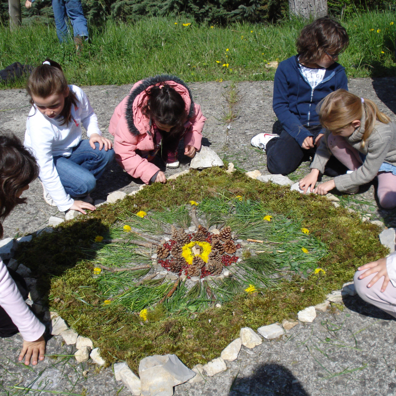 Classe decouverte land art drome iddj