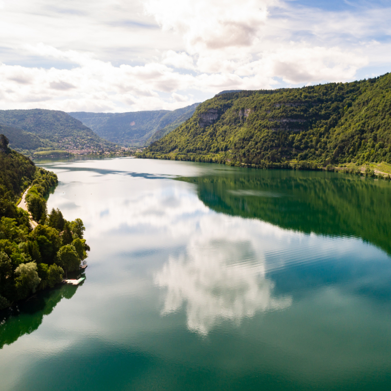 Le lac de Nantua vu depuis Montrel la Cluse