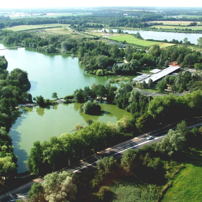 Réserve départementale et Parc des Oiseaux vue du ciel