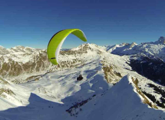 baptême de parapente hiver, vol sensation