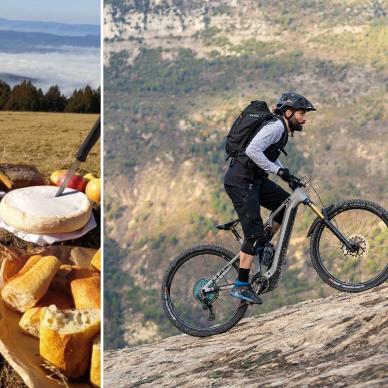 Evasion gourmande et sportive à la journée en VTT électrique : L'Aravageuse