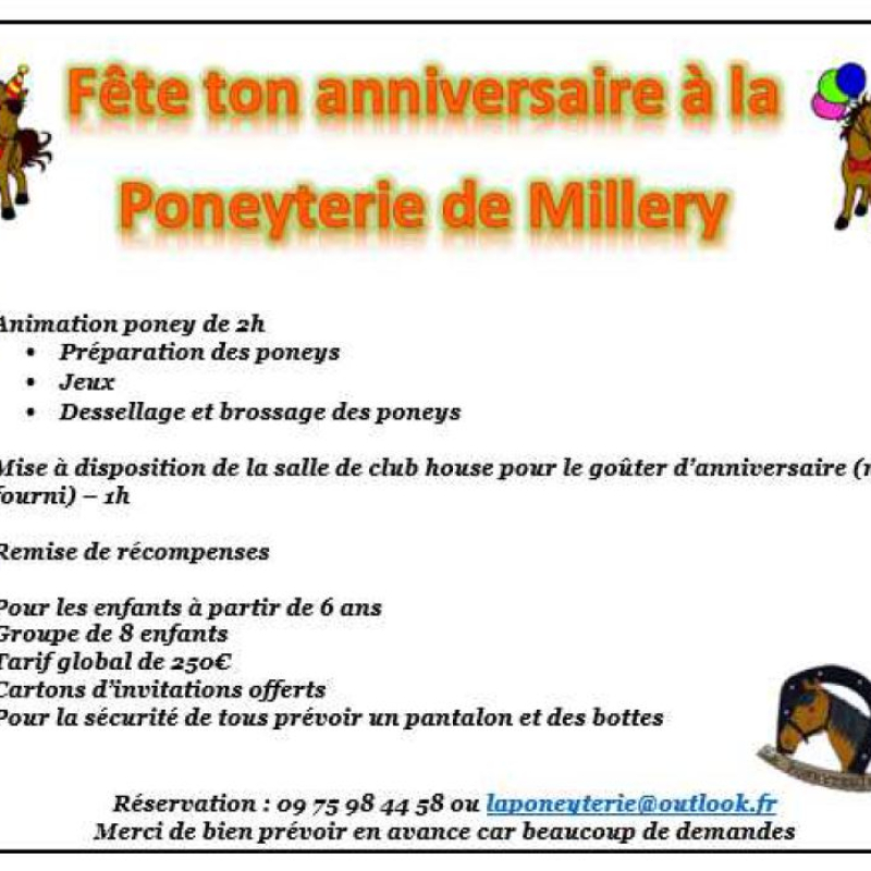 Fête ton anniversaire à poney