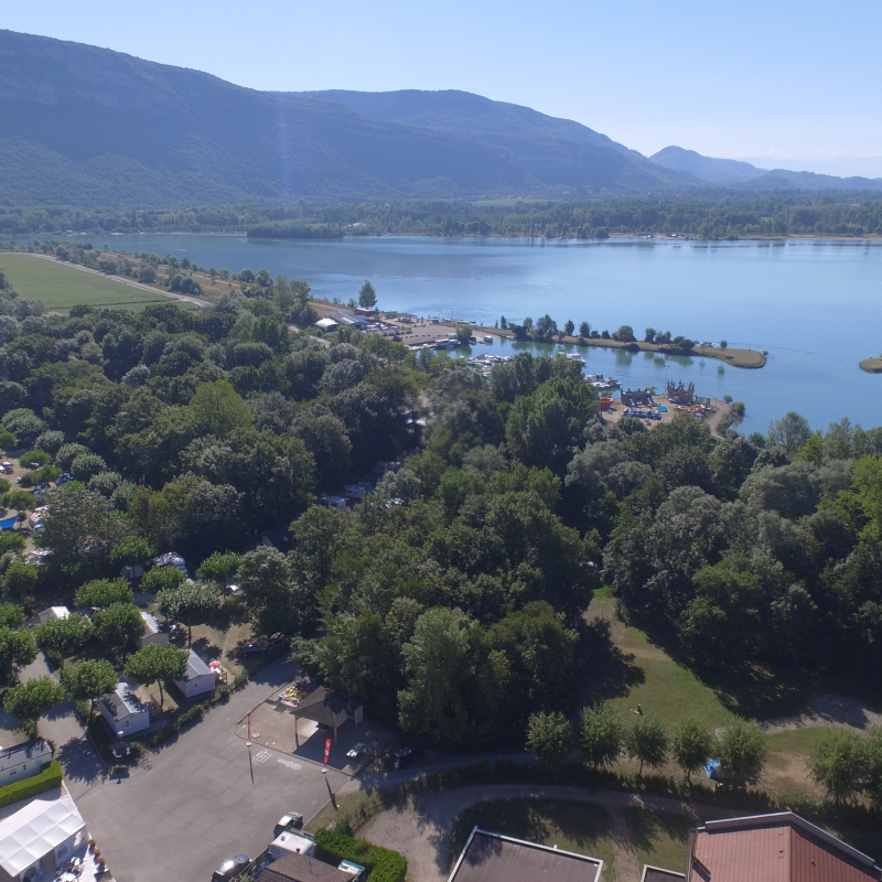 Vue aérienne du camping