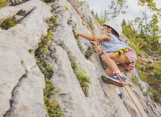 Séance d'escalade au Grand-Bornand pour les 5-7 ans